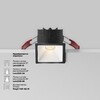 Миниатюра фото встраиваемый светодиодный светильник maytoni alfa led dl043-01-10w3k-sq-b-1 | 220svet.ru